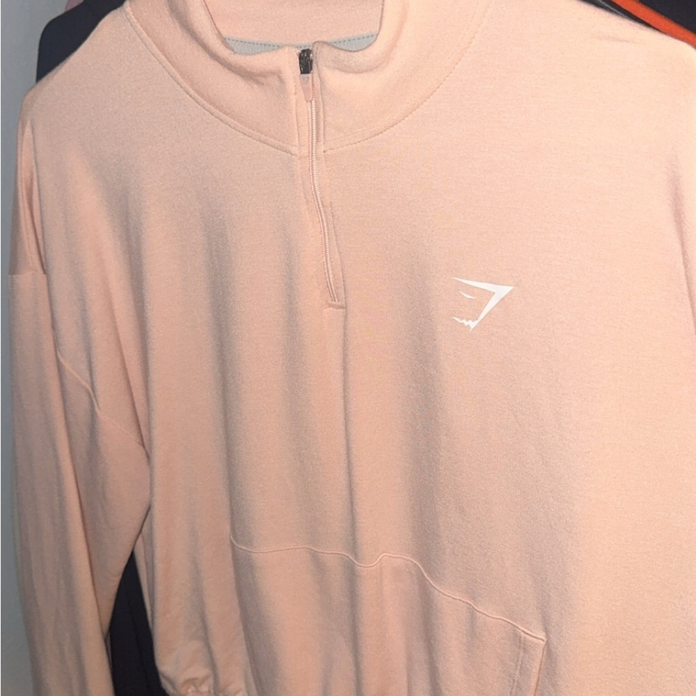 Gymshark Peach Half-Zip Sweatshirt